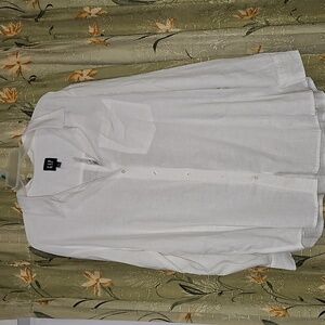 GAP Linen White Long Sleeve Shirt